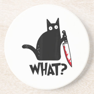 Posavasos Gato Qué_ Gracioso Gato Negro 