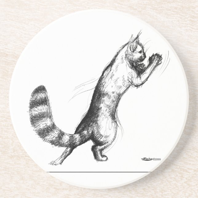 Posavasos Gato saltando2 (Frente)