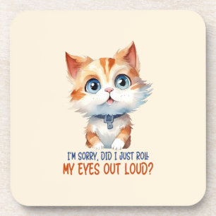 Posavasos Gato Sarcástico Y Cuto (2)