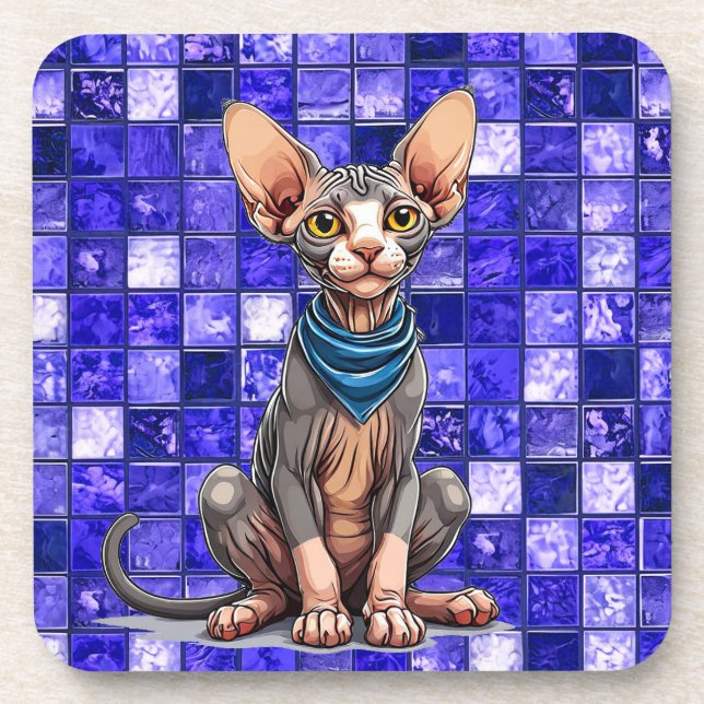 Posavasos Gato Sfinx (Frente)