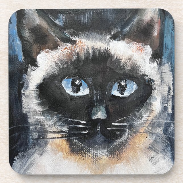 Posavasos gato siamés (Frente)