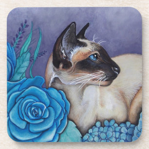 Posavasos Gato siamés de punto de chocolate