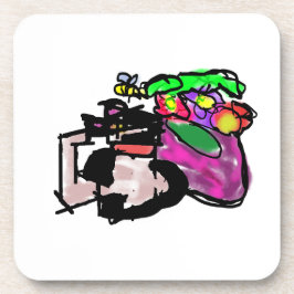 Posavasos Gato y flores de primavera 