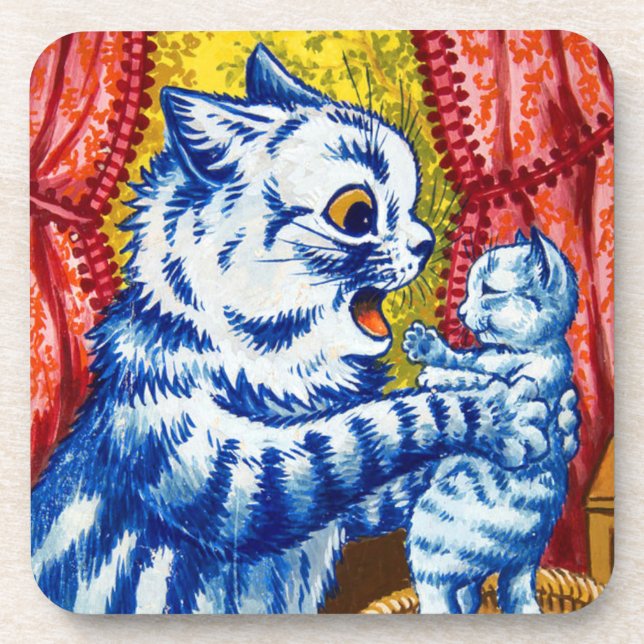 Posavasos Gato y sus gatitos (Frente)