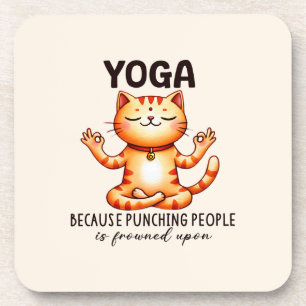Posavasos Gato Yoga Pose - Gracioso Yoga