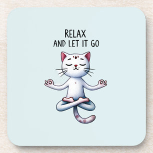 Posavasos Gato Yoga Pose - Relájate y déjalo ir