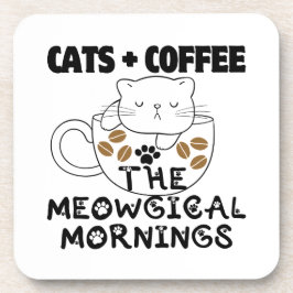 Posavasos Gatos + Café = Mañana meowgical.w