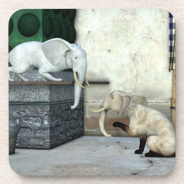 Posavasos Gatos elefantes adorables (Frente)