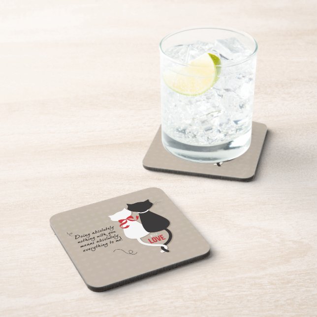 Posavasos Gatos enamorados (Lado Derecho)