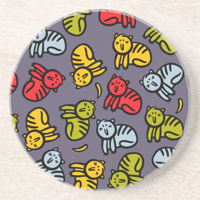 Posavasos Gatos más bananas (Frente)