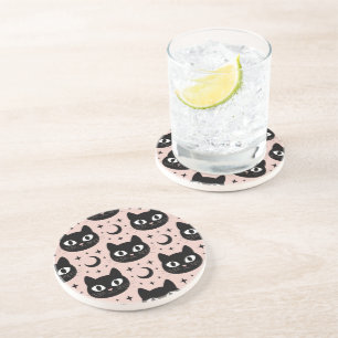 Posavasos Gatos Negros Adorables & Halloween Celestial