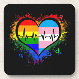 Posavasos Gay Lesbian Gay Lesbiana LGBT Gay Heartbeat L