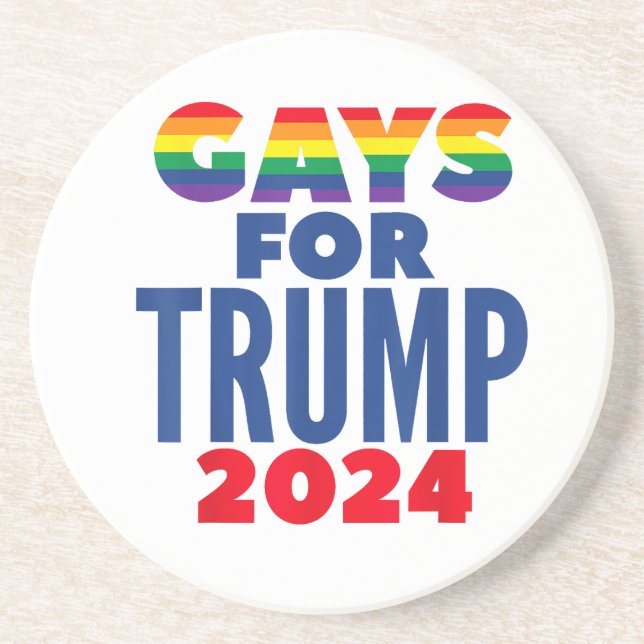 Posavasos Gays para las elecciones de Trump 2024 (Frente)