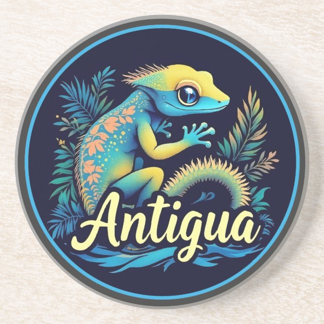 Posavasos Gecko caribeño de la isla Antigua (Frente)