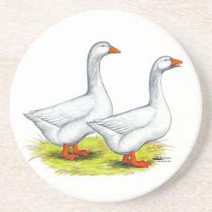 Posavasos Geese: Embden Pair