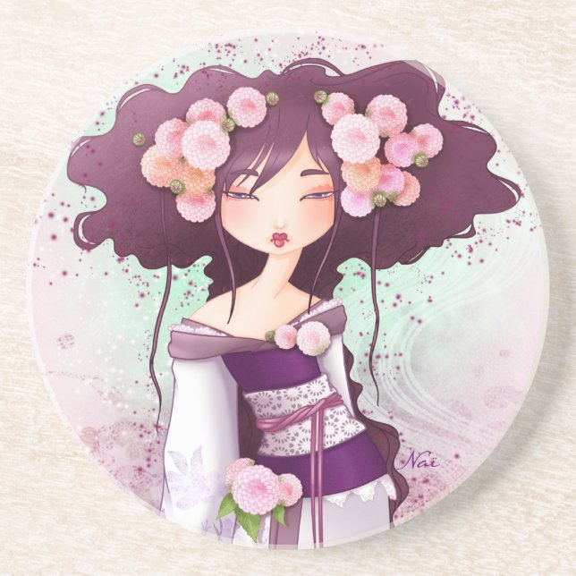 Posavasos geisha dalia (Frente)