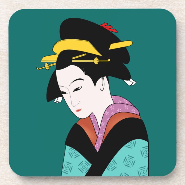 Posavasos Geisha japonesa banal (Frente)