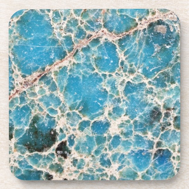 Posavasos Gemstone Series - Hoja de ruta turquesa (Frente)