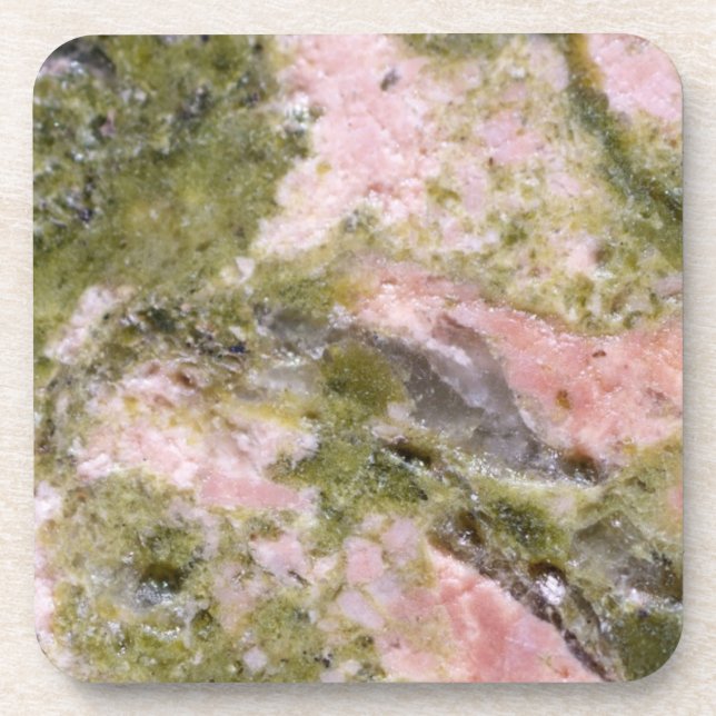 Posavasos Gemstone Series - Thulite rosa y verde (Frente)