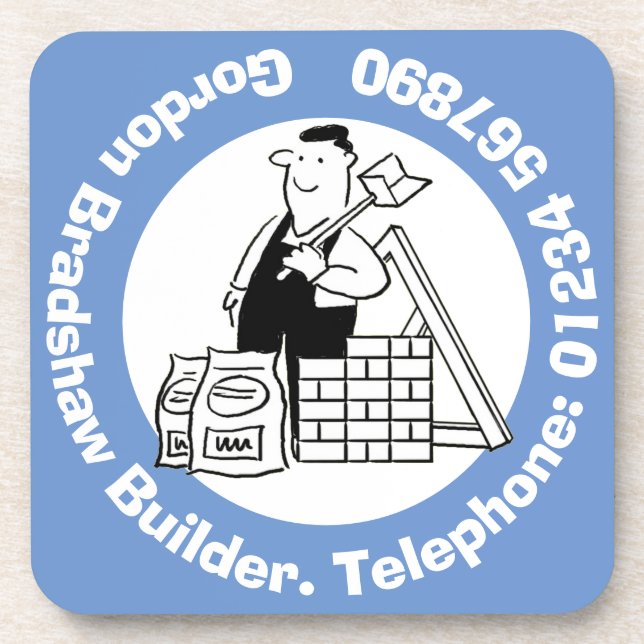 Posavasos Generador general con materiales de construcción. (Frente)