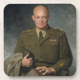 Posavasos General Dwight Eisenhower Retrato pintado de 5 est