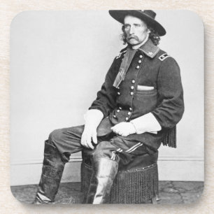 Posavasos General George A. Custer (foto de b/w)