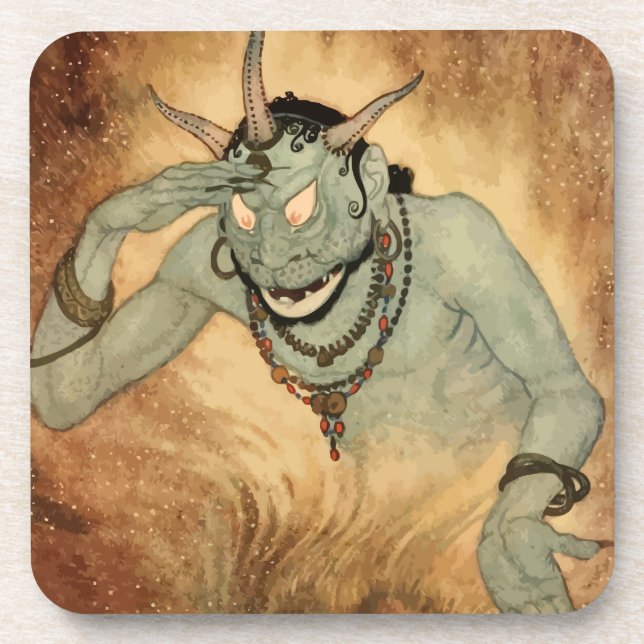 Posavasos Genie de las noches árabes por Edmund Dulac (Frente)