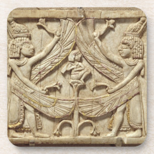 Posavasos Genios cons alas, período asirio, c.750 A.C.
