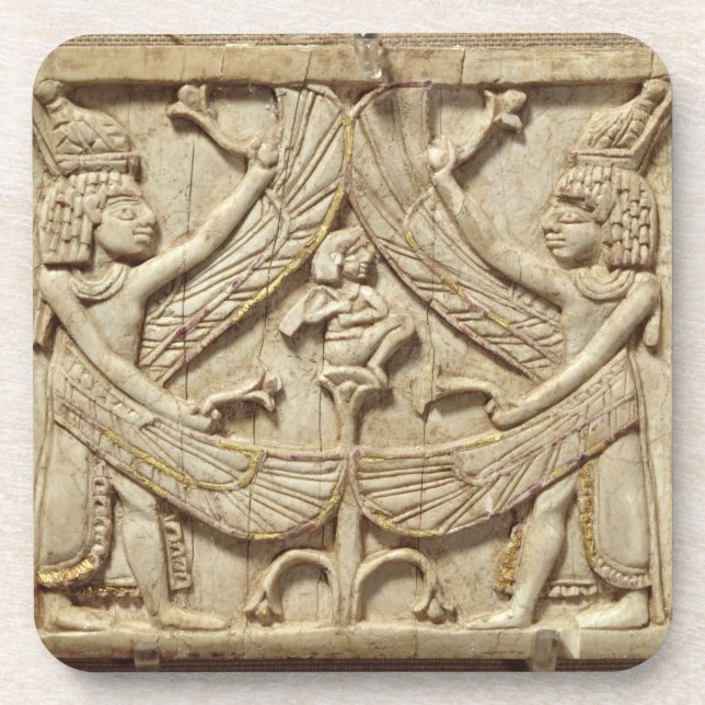 Posavasos Genios cons alas, período asirio, c.750 A.C. (Frente)