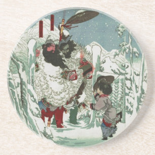 Posavasos Gentoku Visitando Komei en la nieve (2:3)