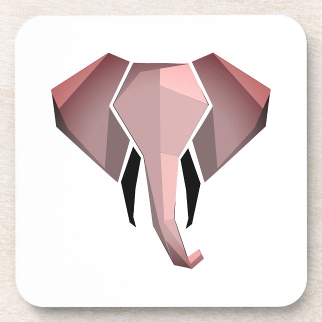 Posavasos Geometría Cabeza elefante (Frente)
