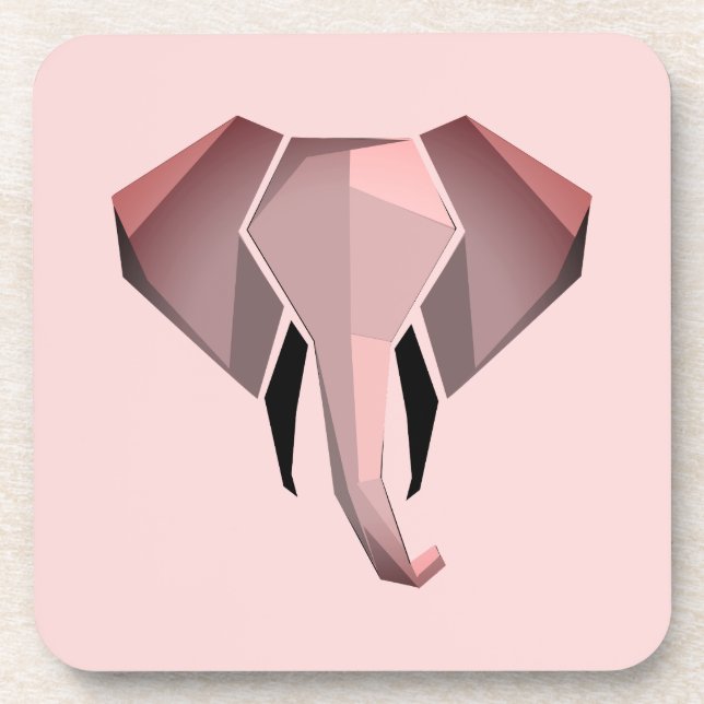 Posavasos Geometría Cabeza elefante (Frente)