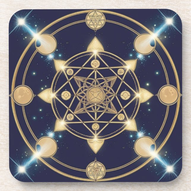 Posavasos Geometría Estrellada – El Código de Infinito (Frente)