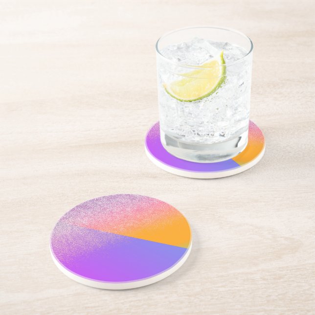 Posavasos Geometría moderna de dos tonos ombre triángulo bri (Lado)