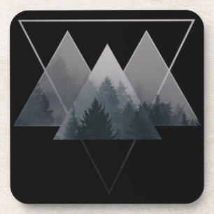 Posavasos Geometría Triángulos Bosque Misty