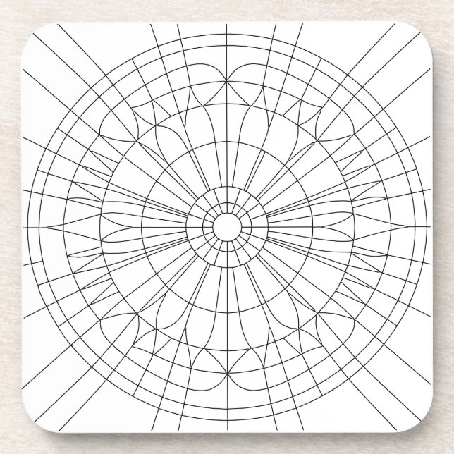 Posavasos Geometric Mandala Pattern (Frente)