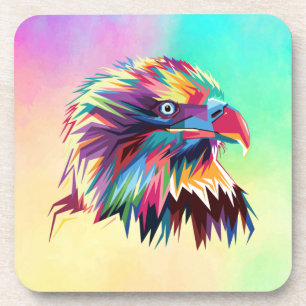 Posavasos Geométrica Cabeza de águila calva Prismática Pop A