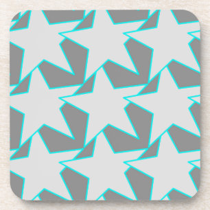 Posavasos Geométrica de estrella moderna - Beverag gris y tu
