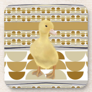 Posavasos Geométrico de Círculo Semi Círculo Cute Duckling G