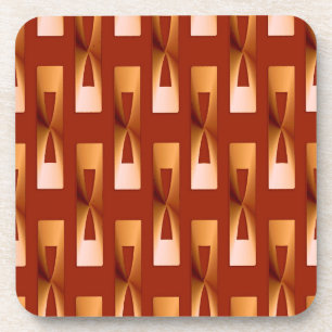 Posavasos Geométrico metálico Art Deco - Cobre y óxido