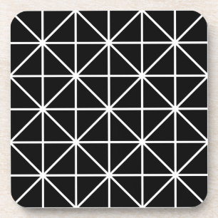 Posavasos Geométrico Negro Y Blanco