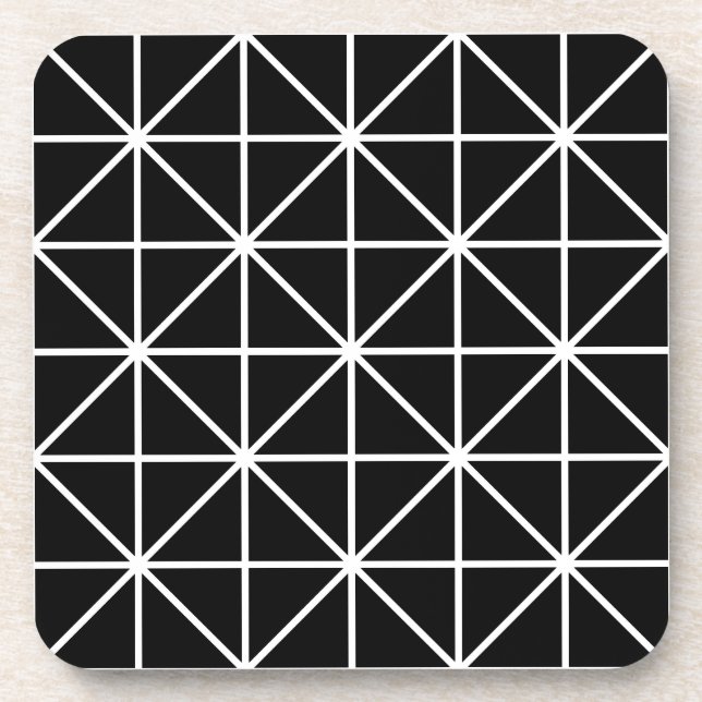 Posavasos Geométrico Negro Y Blanco (Frente)