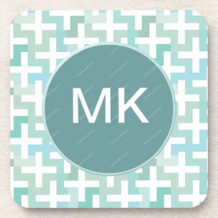 Posavasos Geométrico verde de la marea