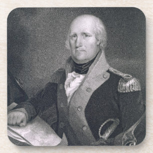 Posavasos George Rogers Clark (1752-1818) grabado por Thomas