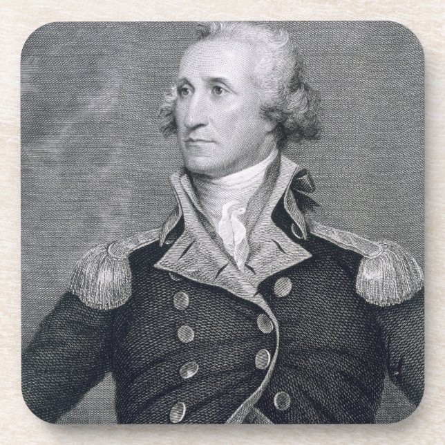 Posavasos George Washington, grabado por Asher Brown Durand (Frente)