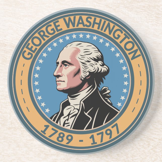 Posavasos George Washington US President Illustration Badge (Frente)