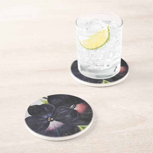 Posavasos Georgia O'Keefe 1925 Black and Purple Petunias (Lado)