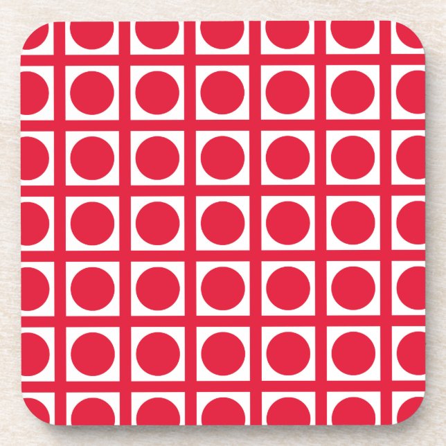 Posavasos Geranium Elegant Grid Dots (Frente)