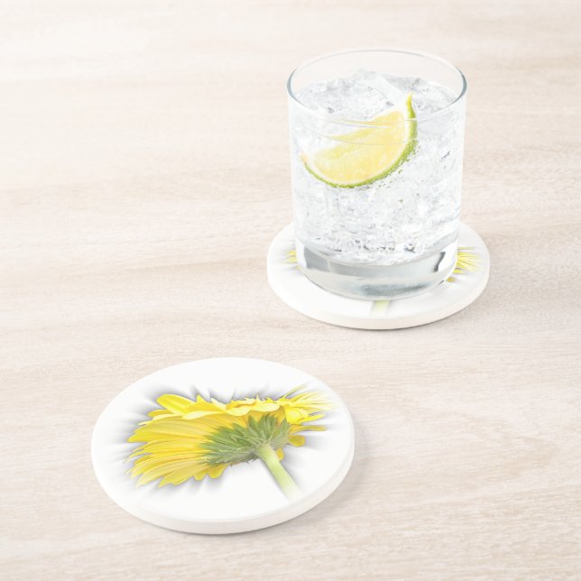 Posavasos gerbera daisy amarillo (Lado)