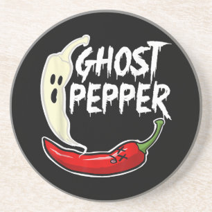 Posavasos Ghost Pepper Funny Spicny Hot Halloween Ghost Pepp